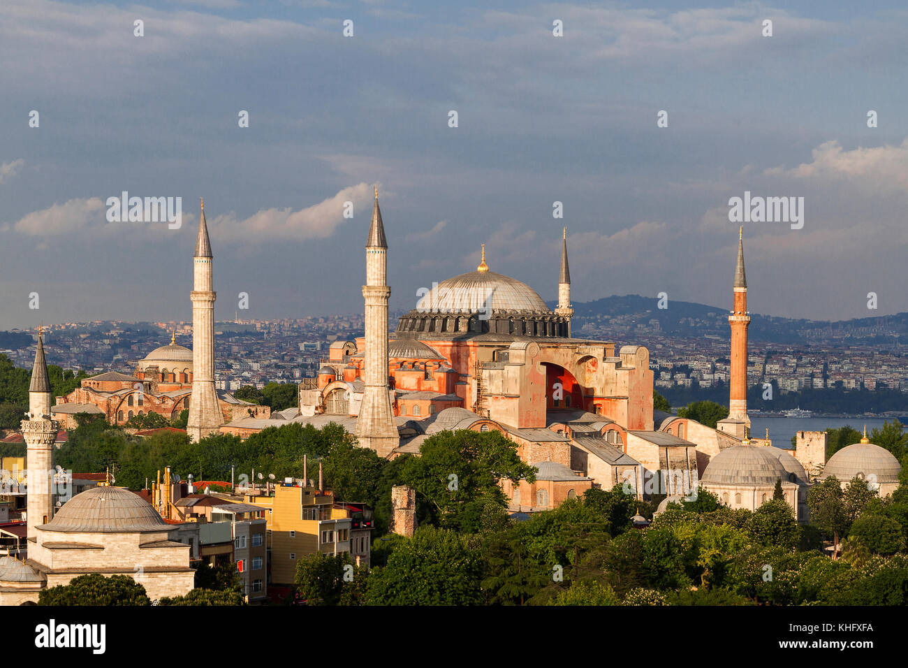 Vista su Hagia Sophia a Istanbul, Turchia. Foto Stock