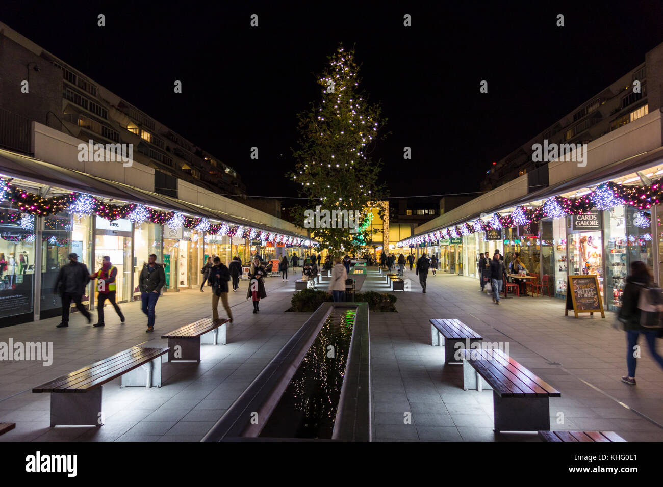 Il Brunswick Shopping Centre, Bloomsbury, London, WC1N, REGNO UNITO Foto Stock