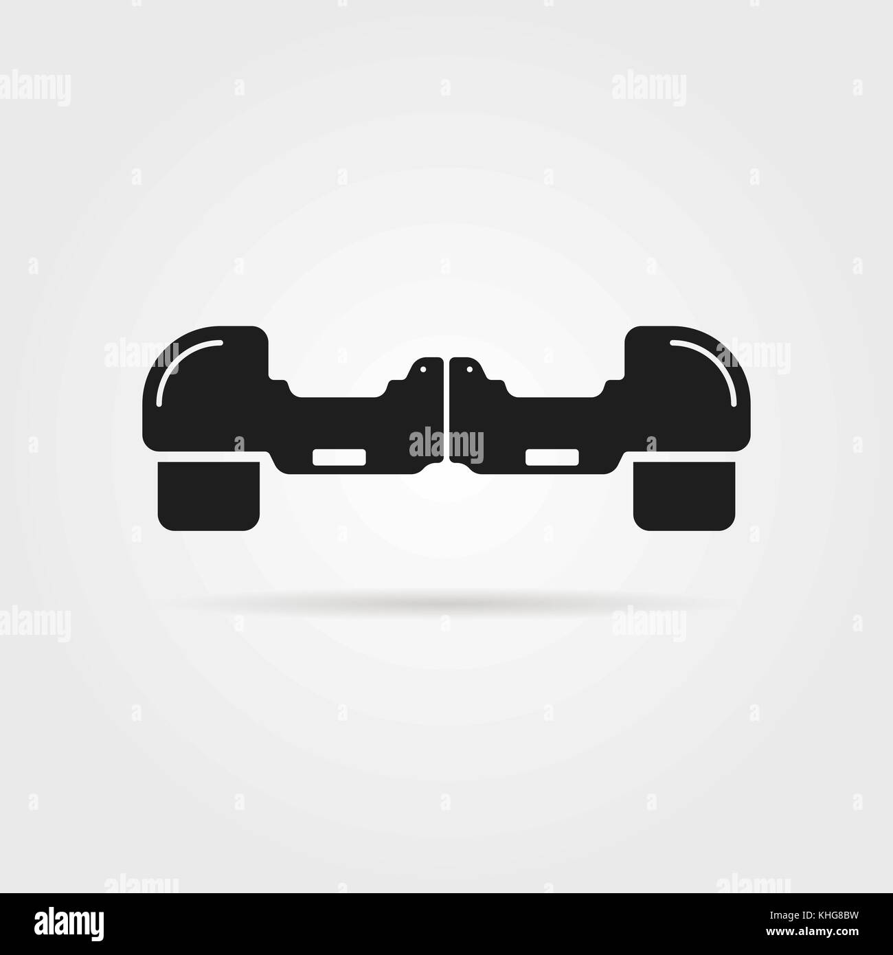 Semplice hoverboard icona con ombra Illustrazione Vettoriale
