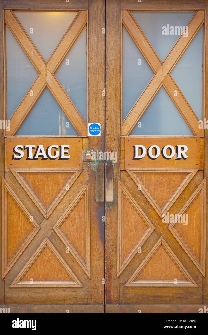 Inghilterra, lancashire, blackpool, giardini invernali interno, opera house stage door dettaglio. Foto Stock