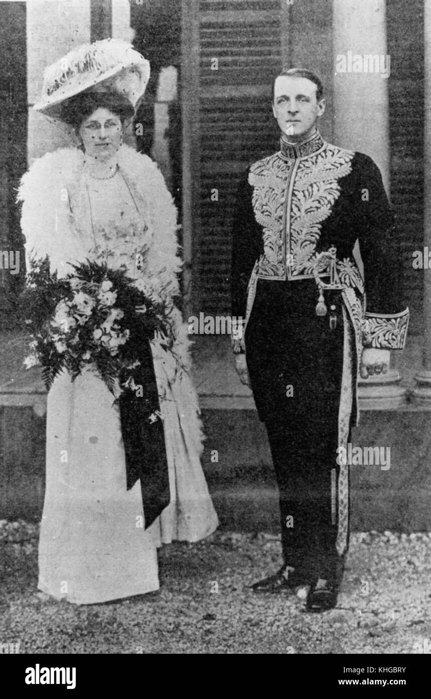 2 85148 Lord e Lady Chelmsford presso la sede del Governo, Brisbane, 1905 Foto Stock