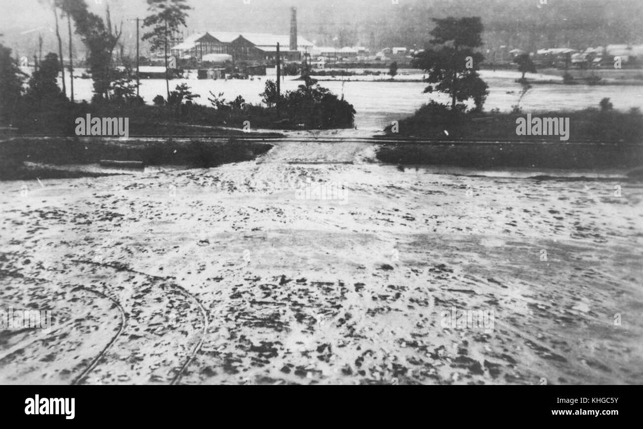 1 389037 città di Tully in flood, 1924 Foto Stock