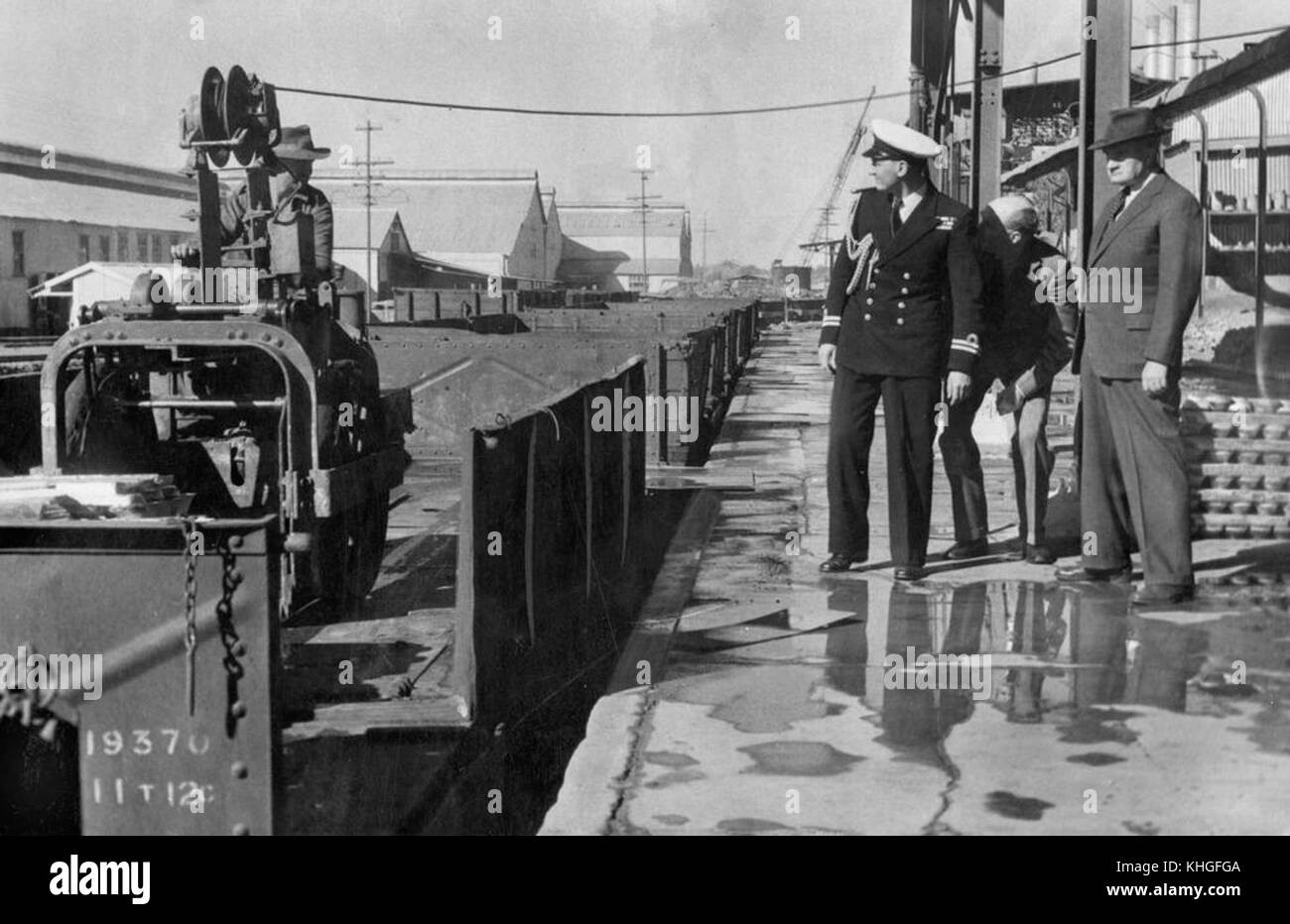 2 297355 Governatore generale Sir William Slim, in occasione di una visita a Mt. Isa, 1954 Foto Stock