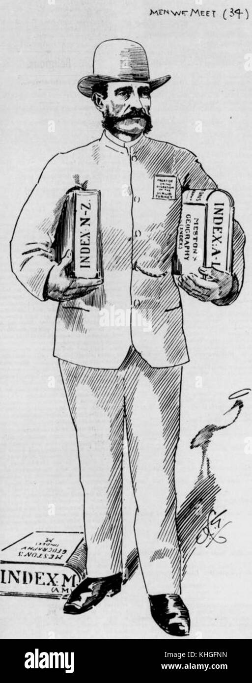 2 117284 caricatura di Archibald Meston Foto Stock