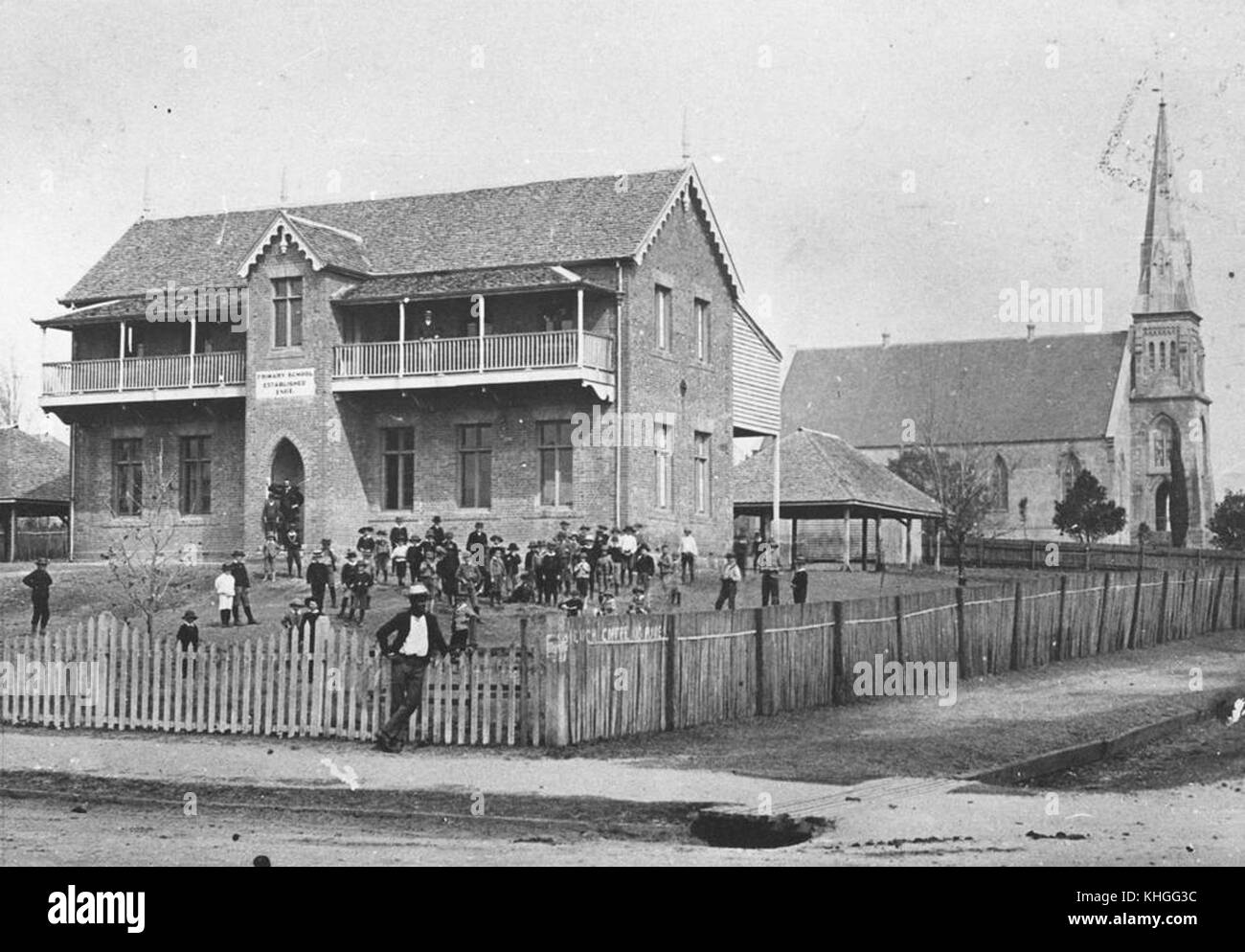 1 395137 insegnanti e giovani studenti di scuola nazionale cantiere, Ipswich, ca. 1890 Foto Stock
