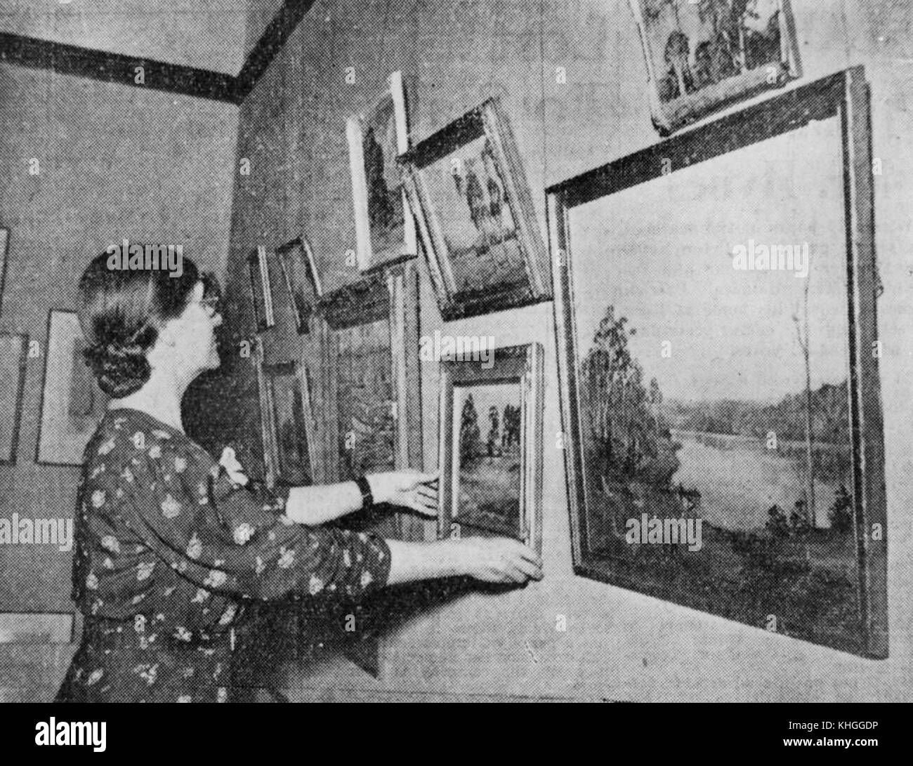 2 118484 mostra d'arte in Gainsborough Gallery, Brisbane, 1939 Foto Stock