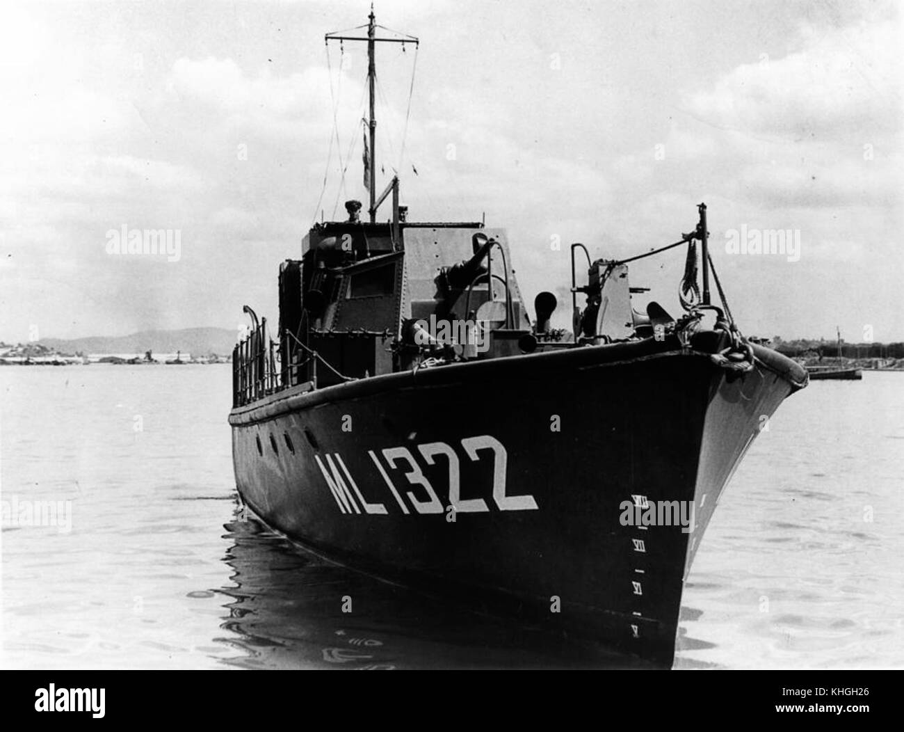 1 80015 mezzi navali ML 1322, attaccato al Colmslie Base Navale di Brisbane, ca. 1944 Foto Stock