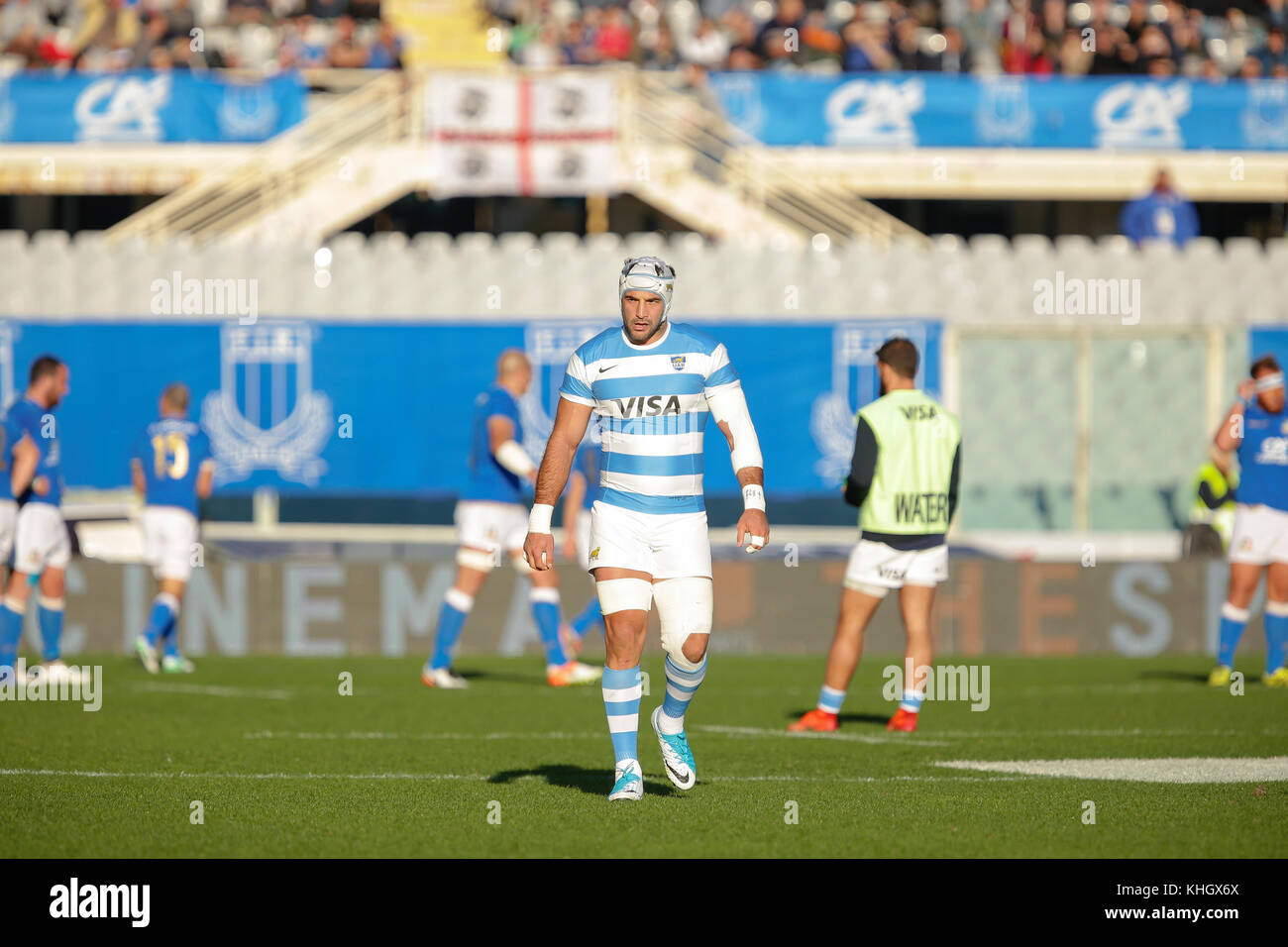 Firenze, Italia. Il 18 novembre 2017. Argentina del n°8 Juan Manuel Leguizamon nel novembre internazionale test match tra Italia e Argentina. Massimiliano Carnabuci/Alamy Live News Foto Stock