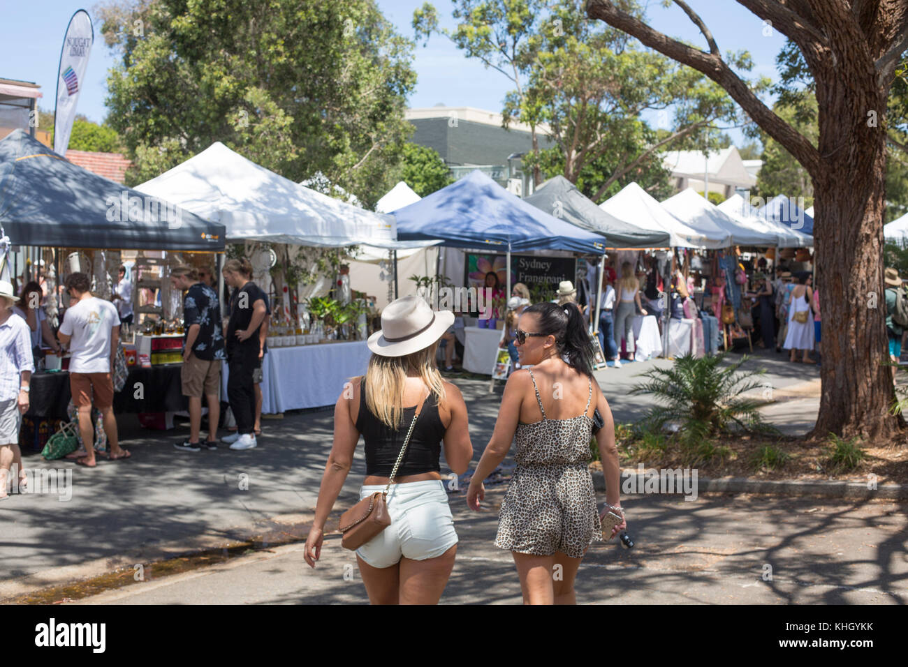 Avalon Beach, Sydney, domenica 19 novembre 2017. La comunità annuale giorno di mercato a Avalon Beach offre oltre 400 bancarelle che vendono artigianato, abbigliamento, gioielli, arte e doni. Credito: martin berry/Alamy Live News Foto Stock