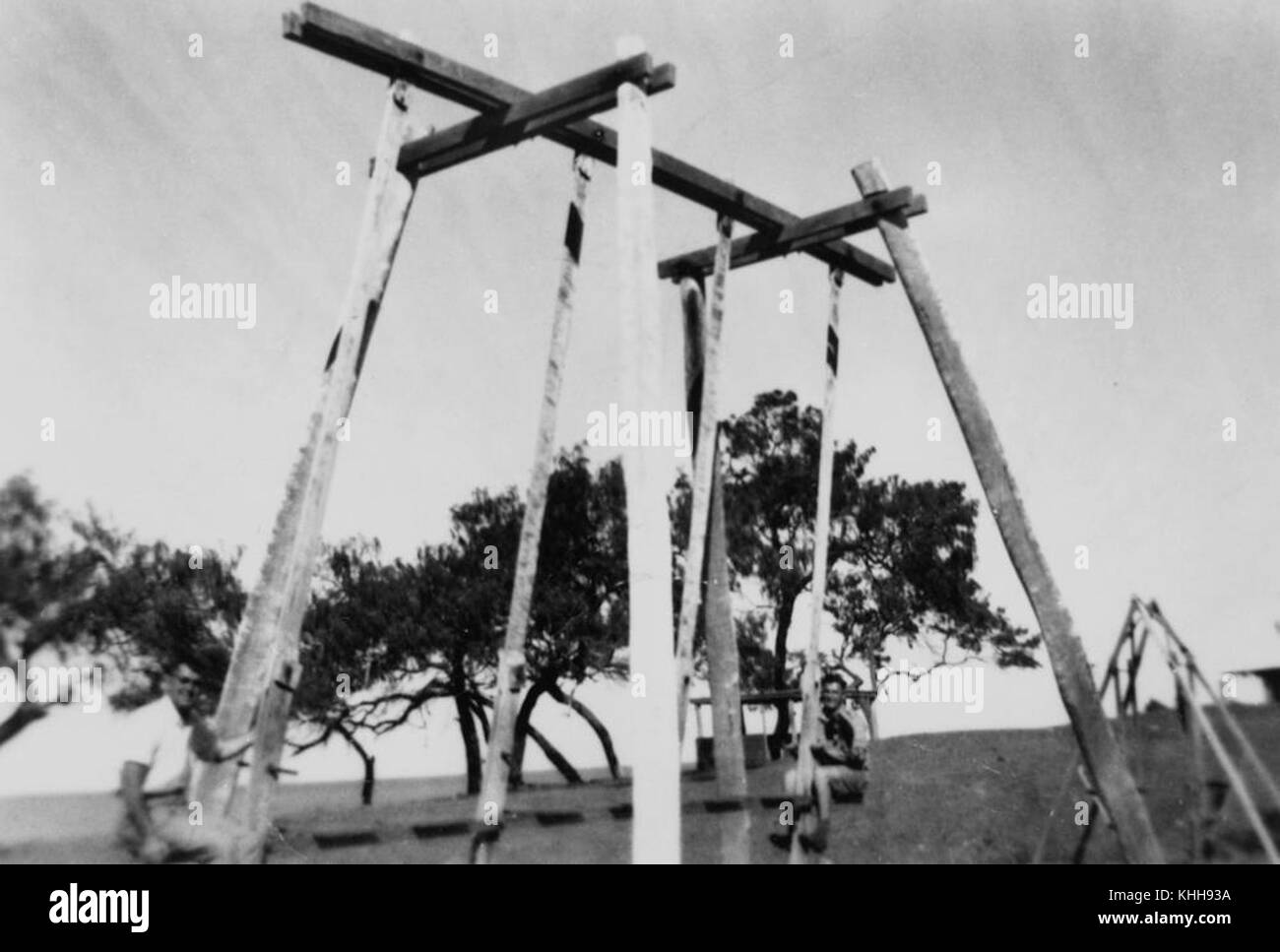 2 392913 area giochi in spiaggia Bargara, 1947 Foto Stock