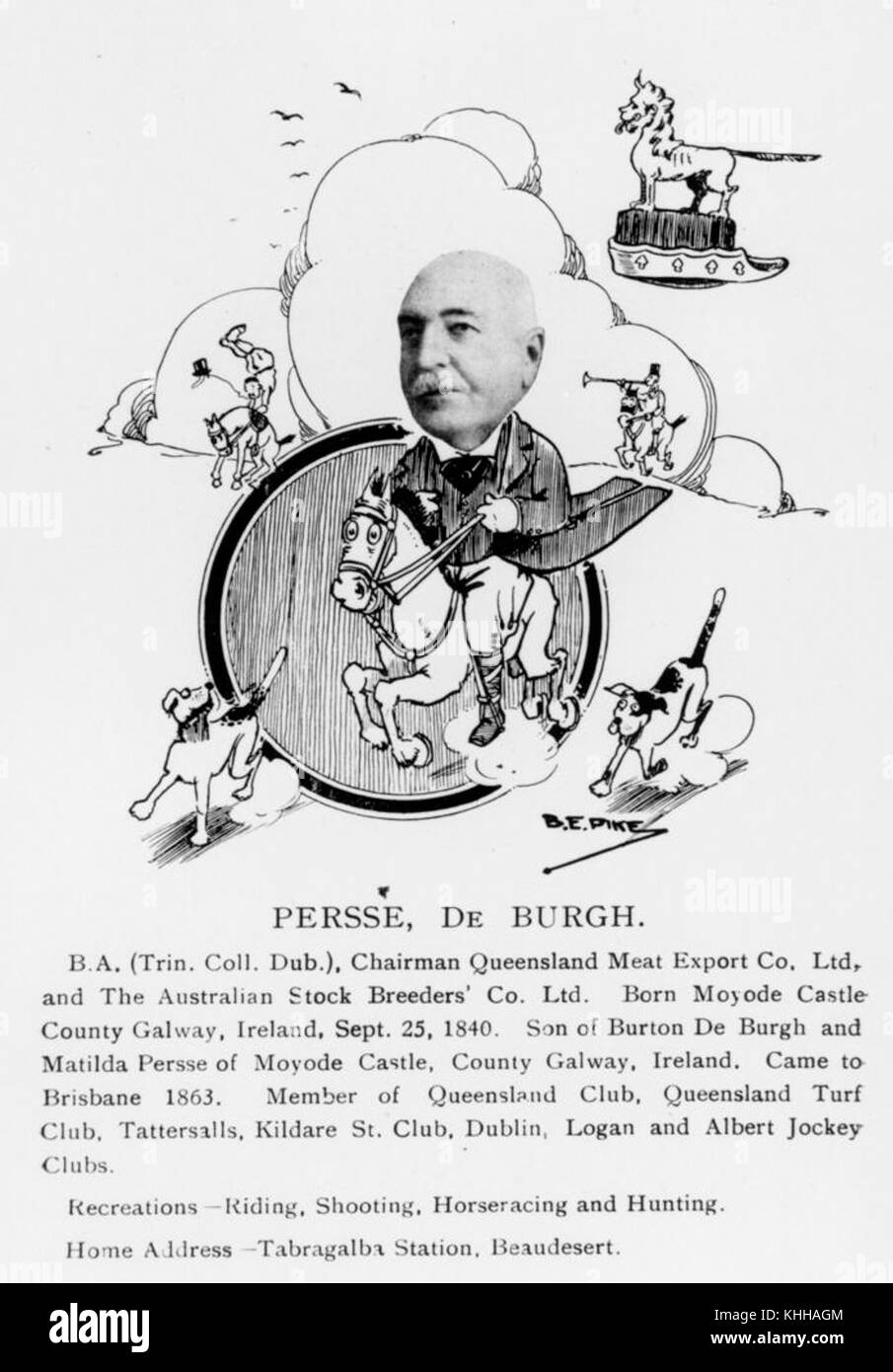 2 119860 caricatura di De Burgh Persse, 1916 Foto Stock