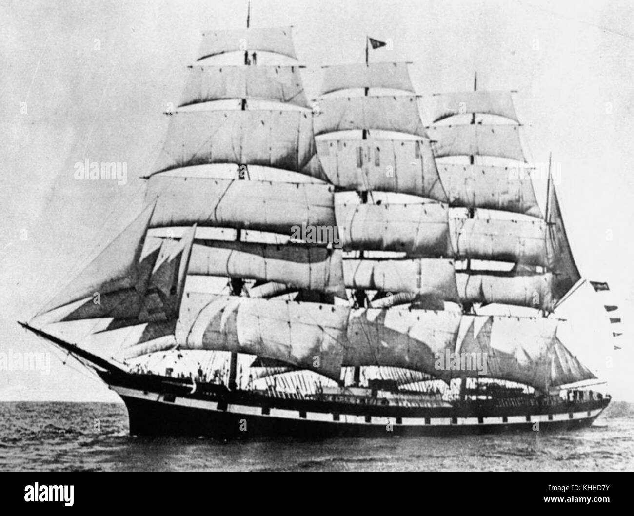 Una fotografia o un riferimento alla nave "Thelka", indicante eventualmente il suo ruolo nella storia marittima, il suo design e il suo significato nel suo tempo. Foto Stock