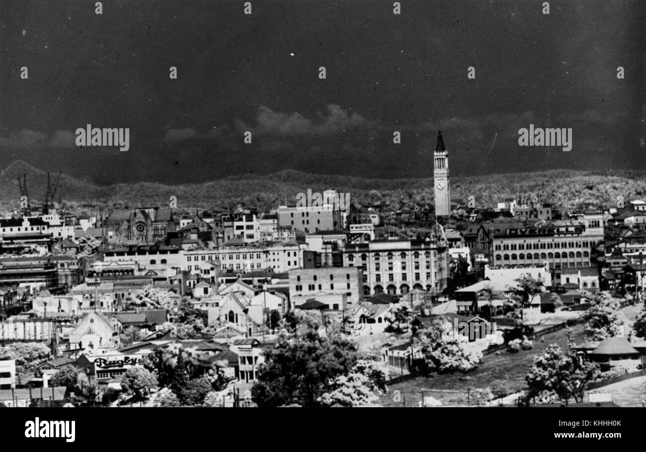 1 15842 vista panoramica che si affaccia su un Fortitude Valley, Brisbane, ca. 1933 Foto Stock