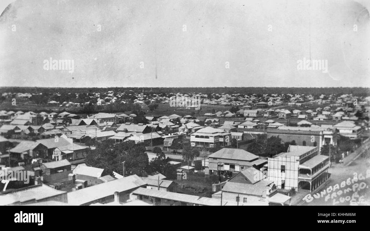 2 395513 Vista di Bundaberg guardando verso sud-est dal post office, ca. 1921 Foto Stock