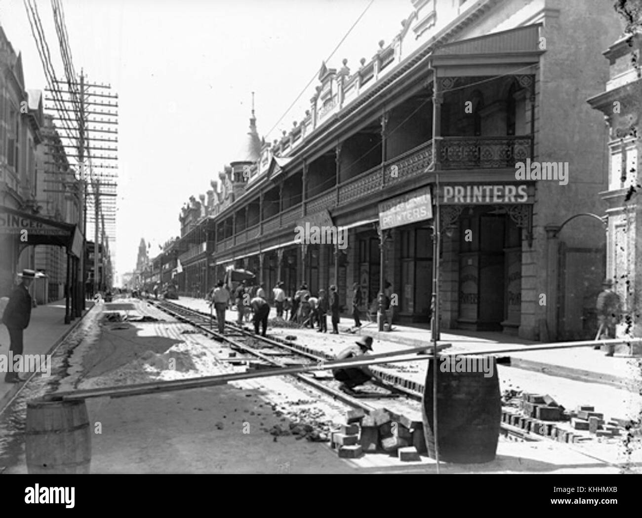 I binari del tram Fremantle 2 Foto Stock