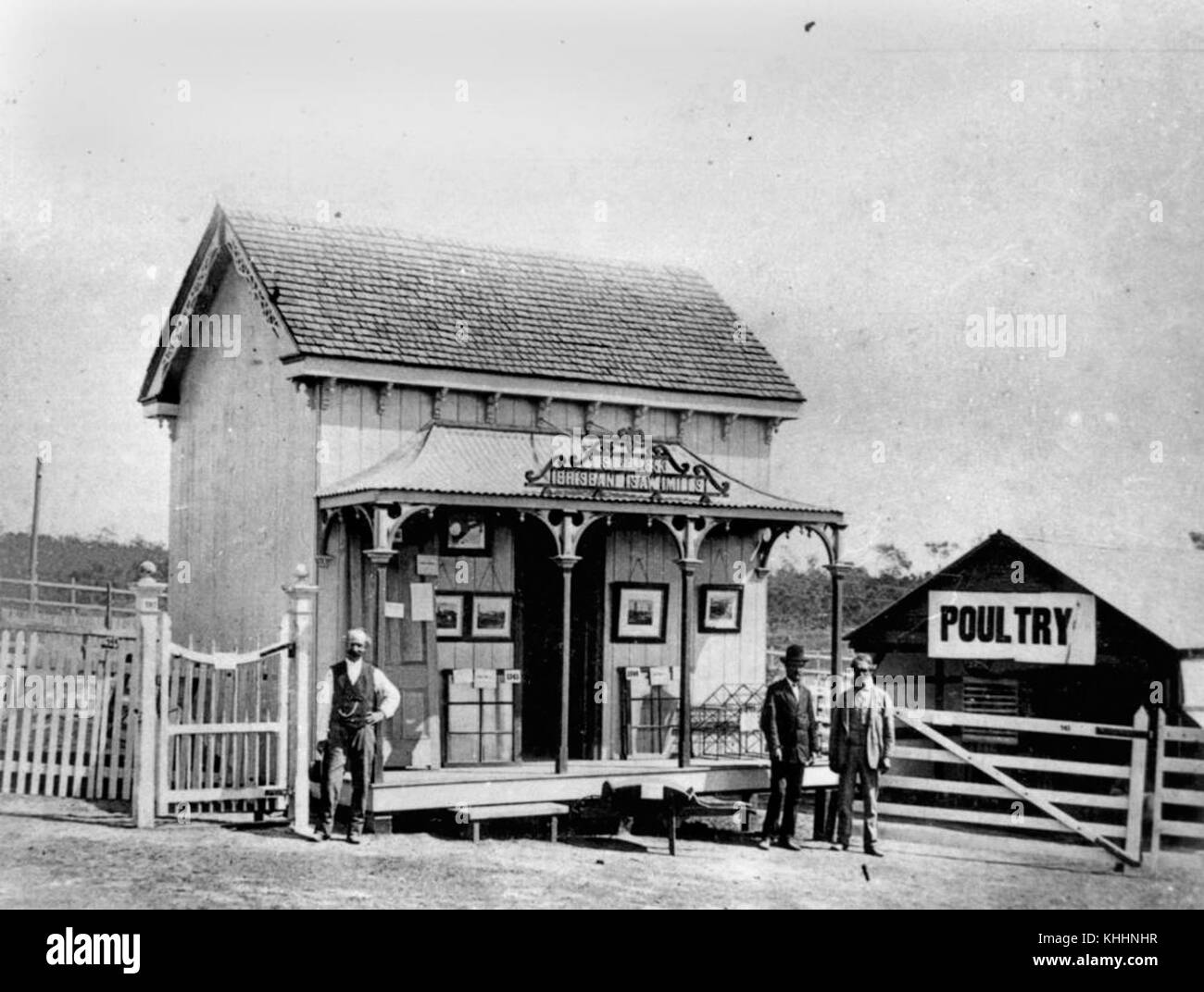 2 173267 modello di casa visualizzata da un business sawmilling al Queensland Intercolonial Exhibition, 1876 Foto Stock