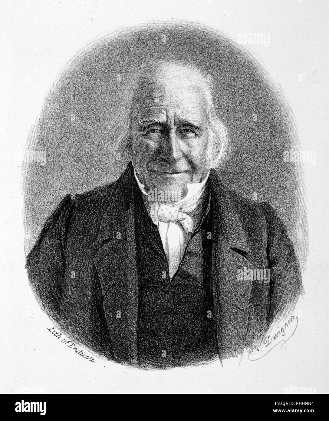 Litografia ritratto di Morgan Lewis, ex governatore di New York, da davignon, 1826. dalla biblioteca pubblica di new york. Foto Stock