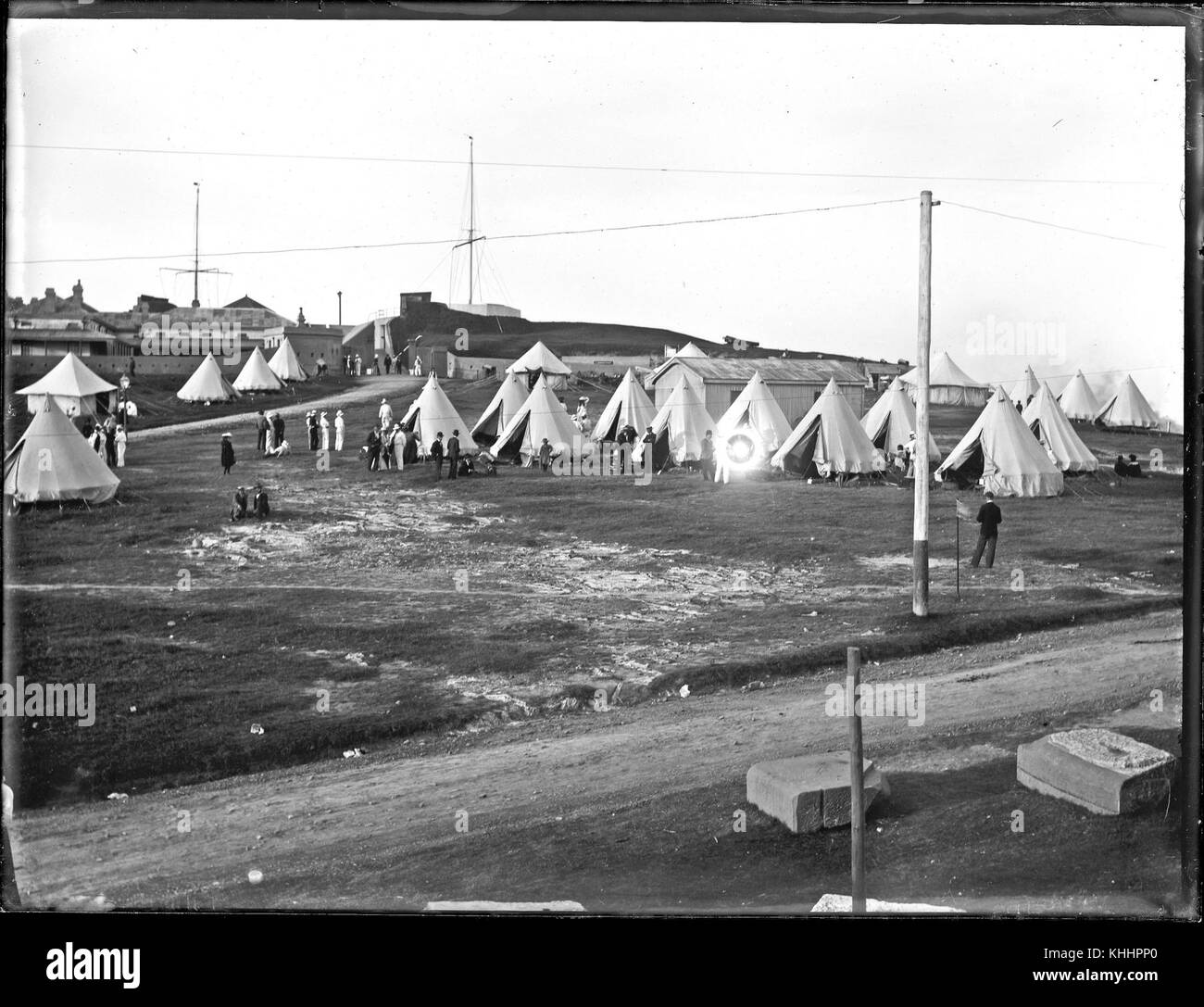 Tende a Fort Scratchley 4 aprile 1905 3631694228 Flickr Foto Stock