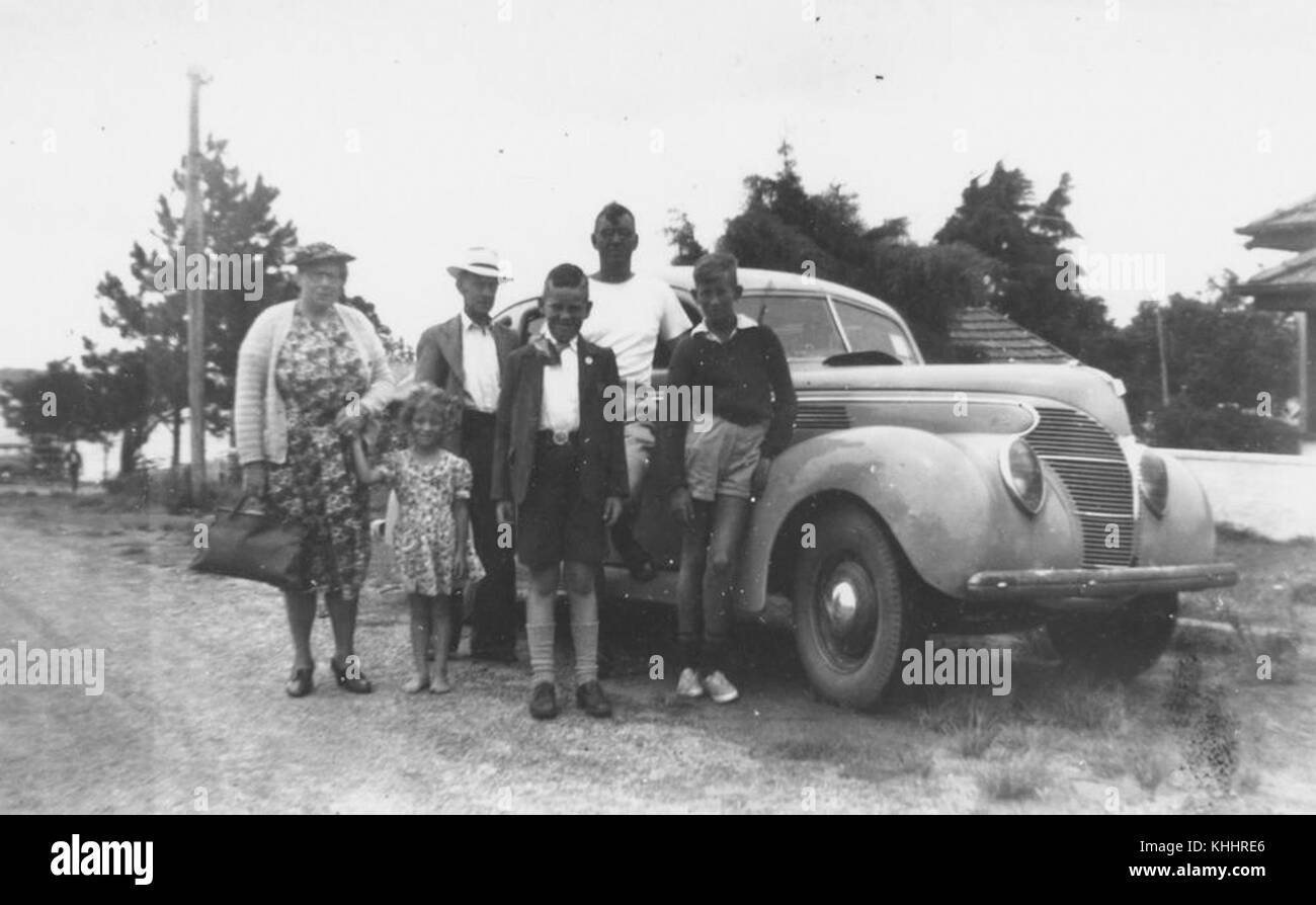 1 294627 fotografia di famiglia, Caloundra, 1950 Foto Stock