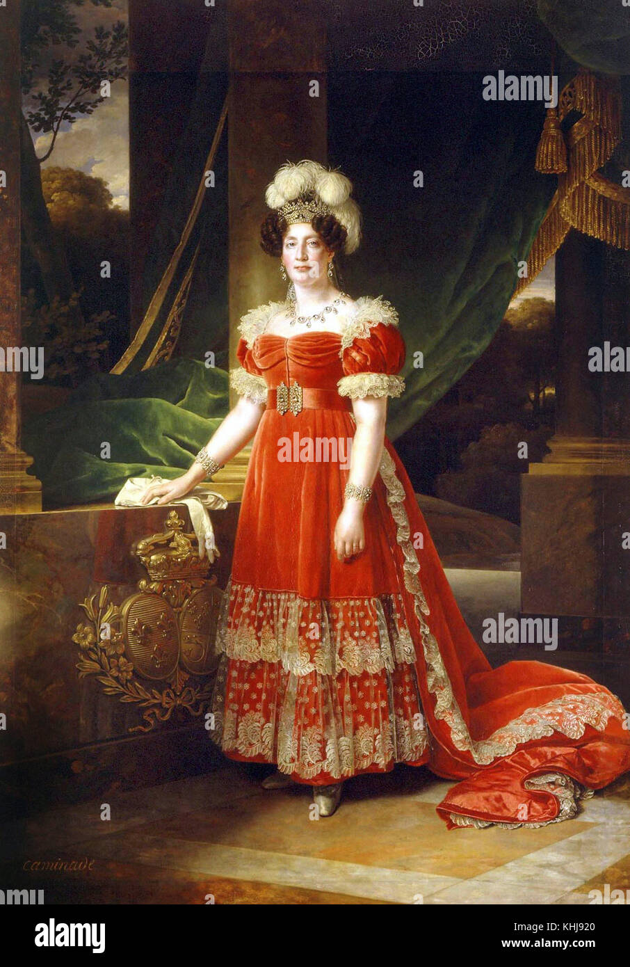 Alexandre François Caminade - ritratto della duchessa di Angoulême Marie-Thérèse Charlotte de France detta Madame Royale 1827 Foto Stock