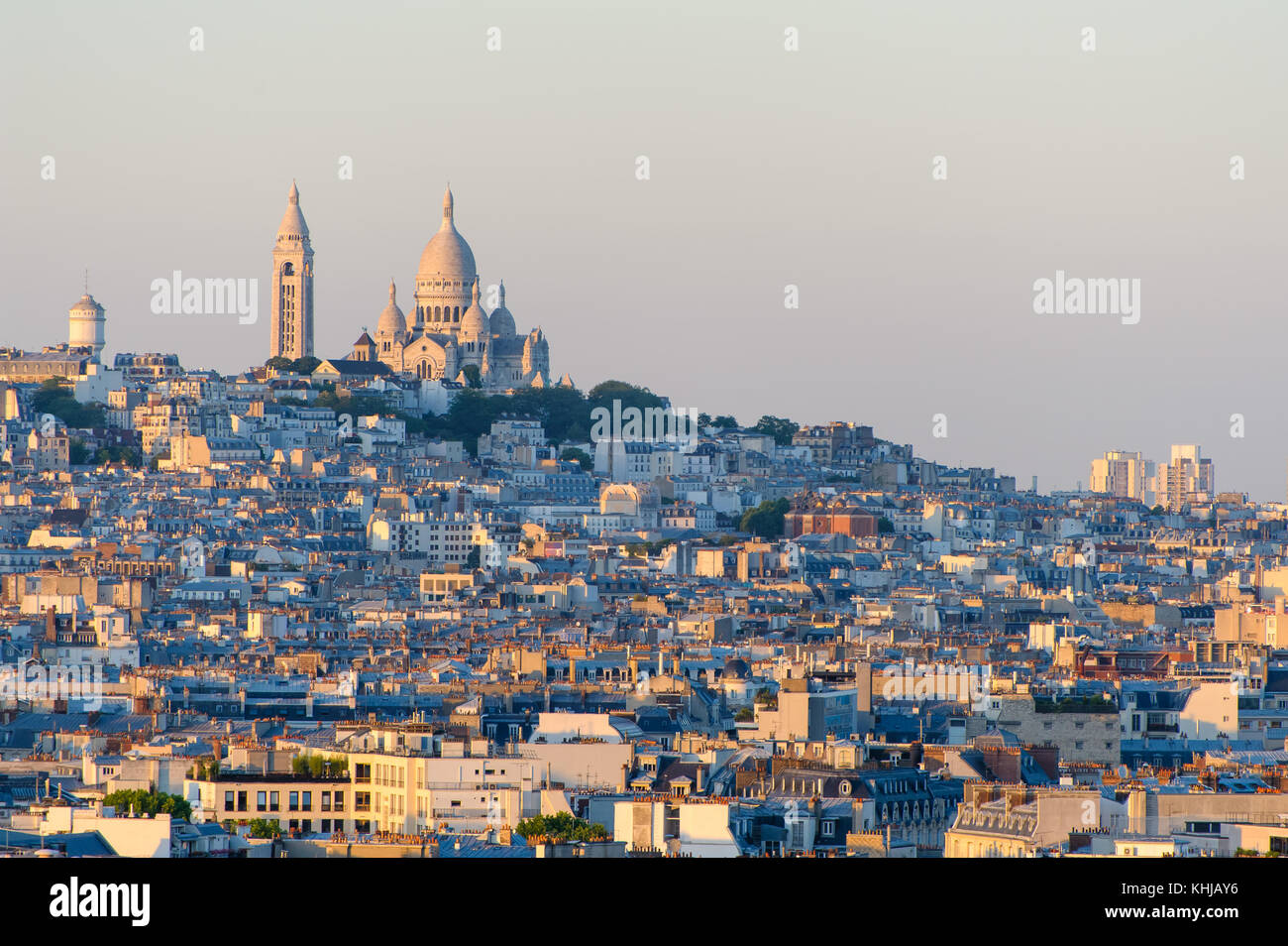 Paesaggio di Parigi per il tramonto Foto Stock