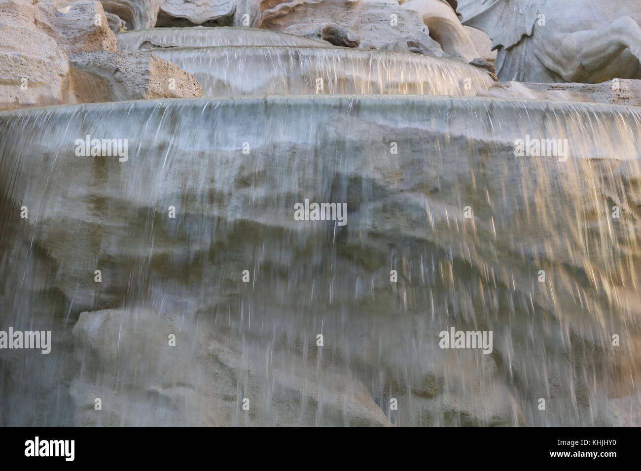 Fontana di trevi e turisti, Roma, Italia Foto Stock