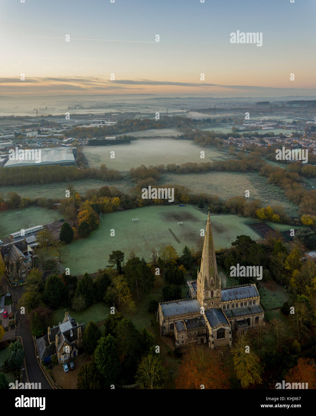 Tutti i santi della chiesa parrocchiale, leighton buzzard, Regno Unito Foto Stock