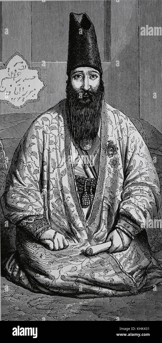 Studiosi musulmani sciiti. Persia. xix secolo. Incisione. Iran. Foto Stock