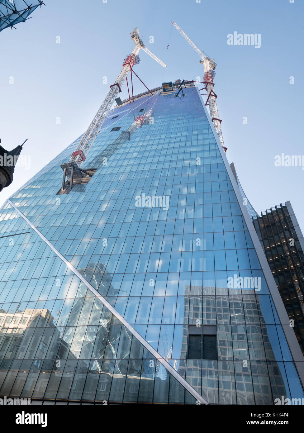 Il bisturi, in via di completamento ( novembre 2017), nel quartiere finanziario della City di Londra, Inghilterra. Foto Stock