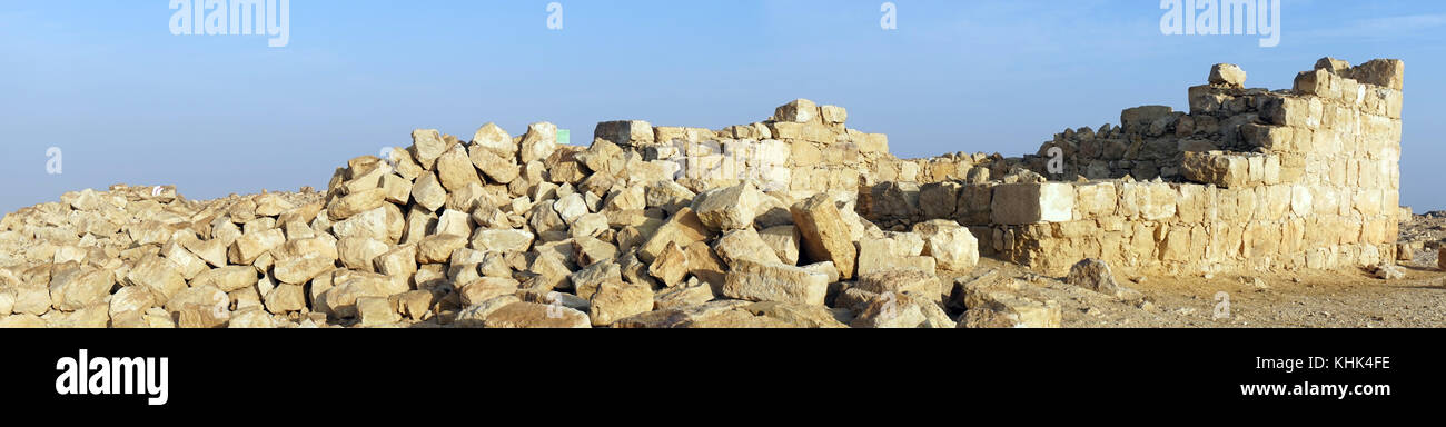 Antiche rovine nel deserto del Negev in Israele Foto Stock