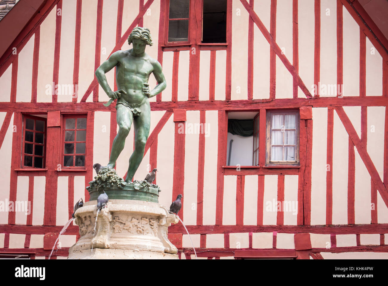 Statua di Bareuzai Place Francois Rude Dijon Cote d'Or Bourgogne-Franche-Comté Francia Foto Stock