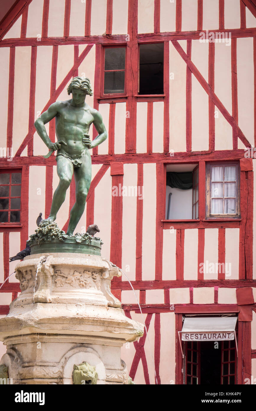 Statua di Bareuzai Place Francois Rude Dijon Cote d'Or Bourgogne-Franche-Comté Francia Foto Stock
