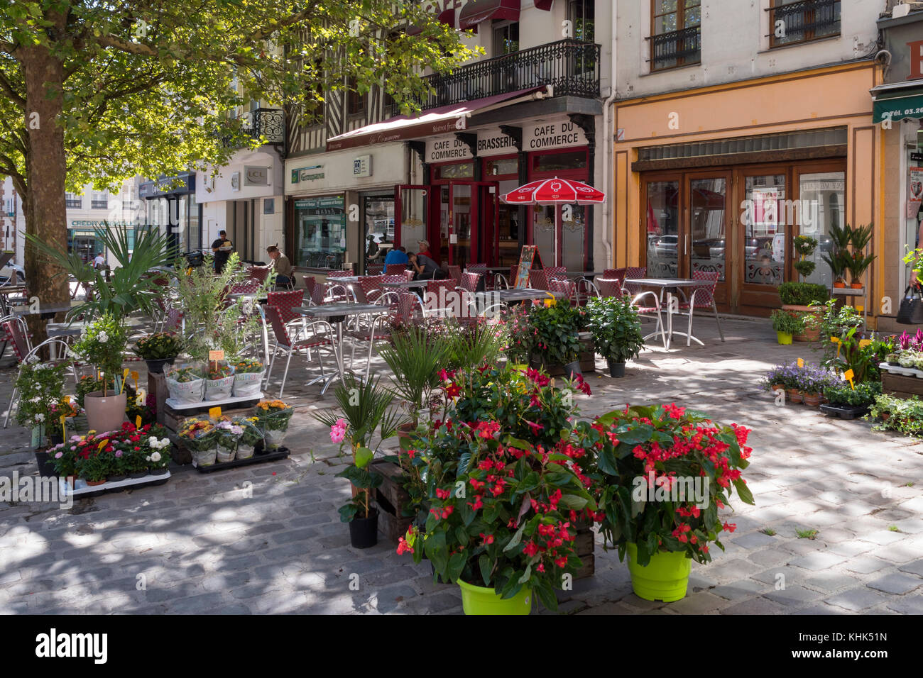 Republique Square Sezanne Epernay Marne Grand Est Francia Foto Stock