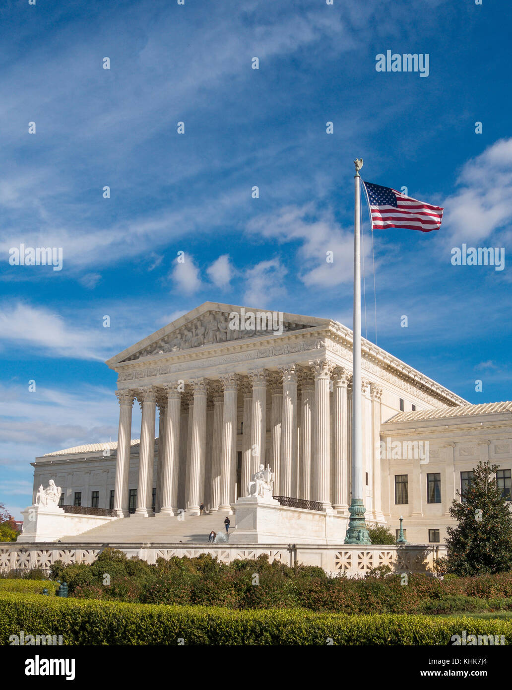 Washington, DC, Stati Uniti d'America - La Corte suprema degli Stati Uniti esterno dell'edificio. Foto Stock