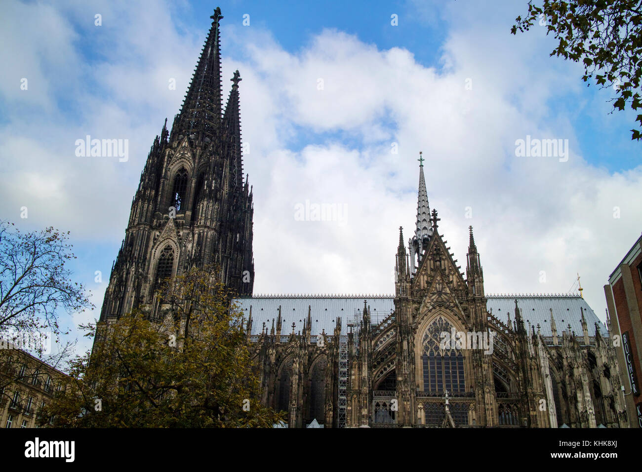 La cattedrale di Colonia, Innenstadt centrale quartiere della città e la più grande città in lo Stato federale tedesco della Renania settentrionale-Vestfalia in Germania, Europa Foto Stock