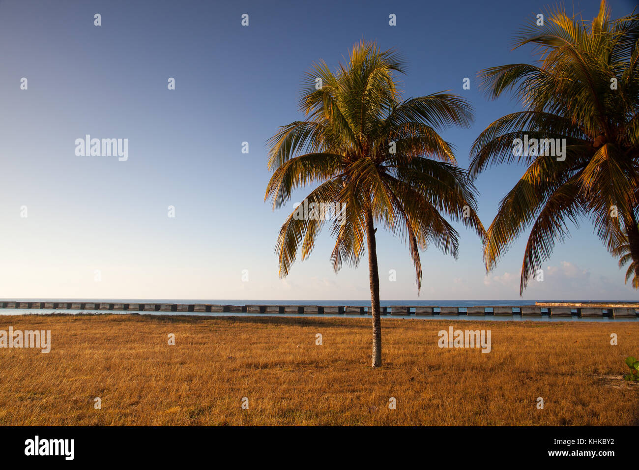 Sulla spiaggia Playa Giron, Cuba. Questa spiaggia è famosa per il suo ruolo durante l invasione di Baia dei porci. Foto Stock