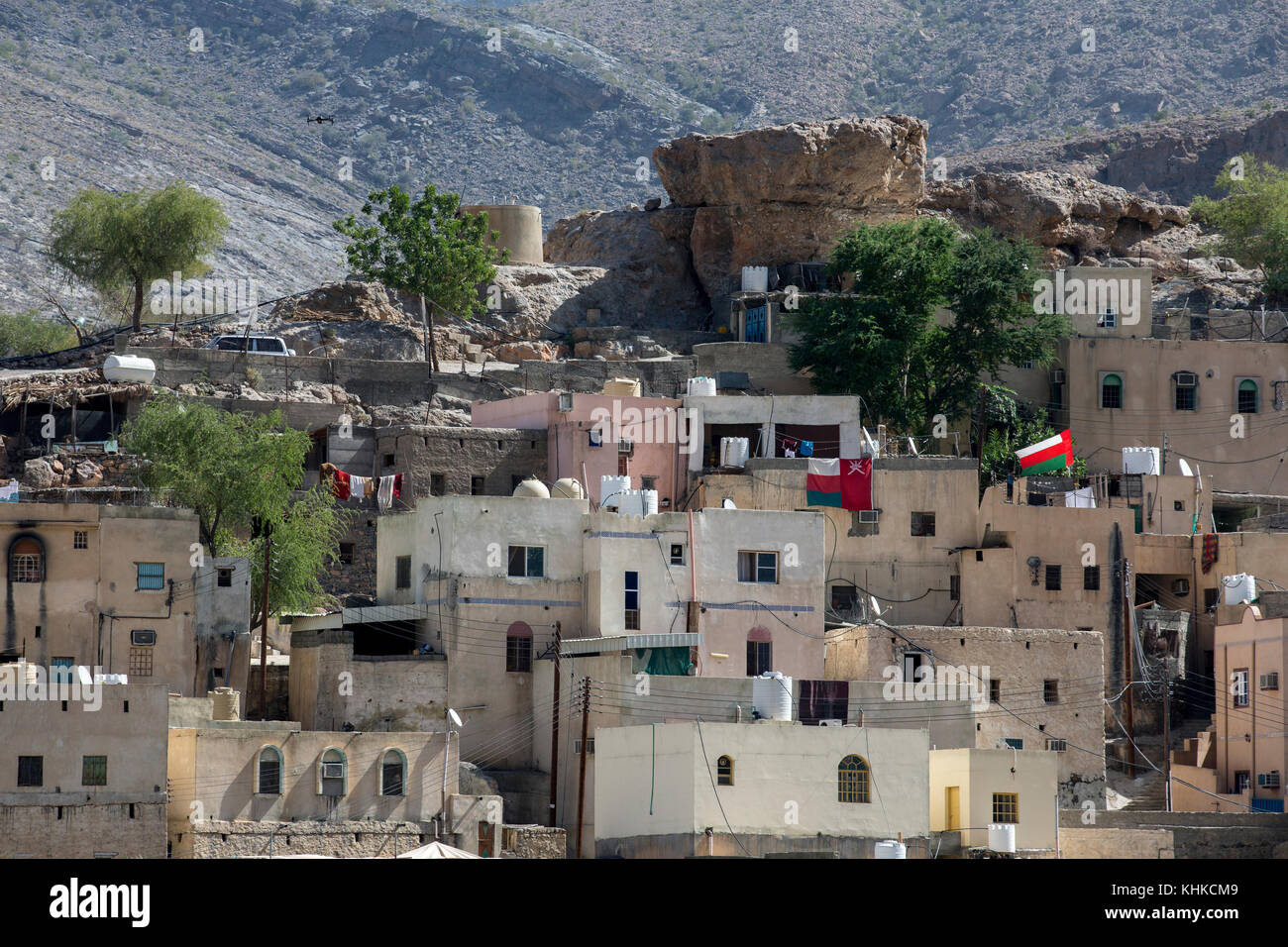 Villaggio di bald sayt nelle montagne di Oman Foto Stock