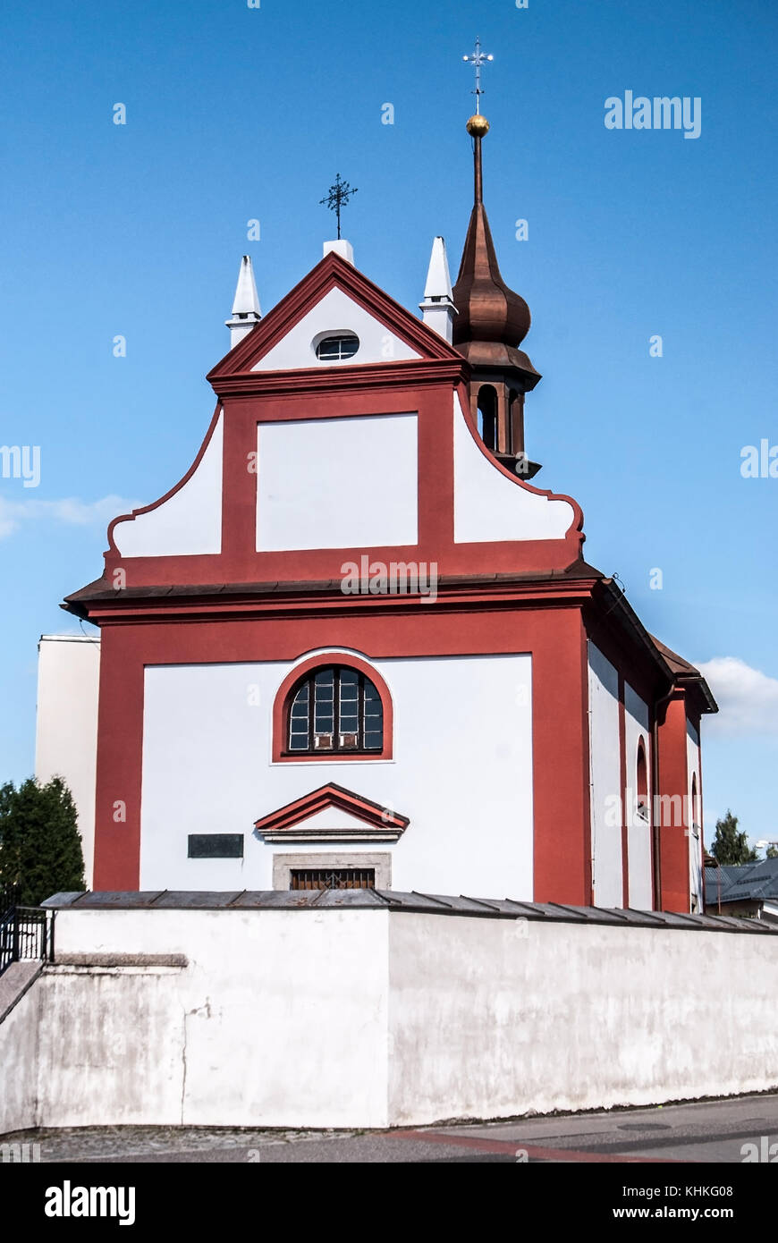 Kaple nejsvetejsi trojice chiesa in Zdar nad Sazavou città in Repubblica ceca Foto Stock