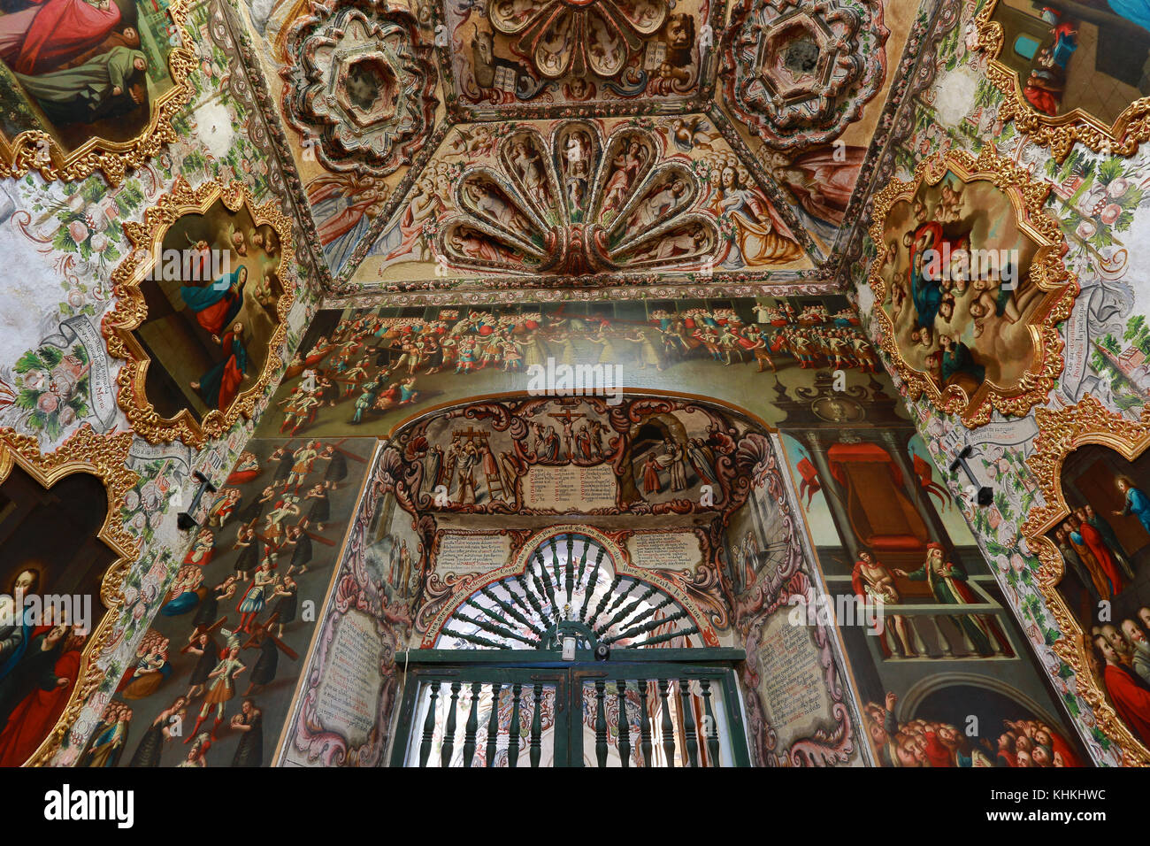 L'interno della cappella Atotonilco in San Miguel De Allende Messico Foto Stock