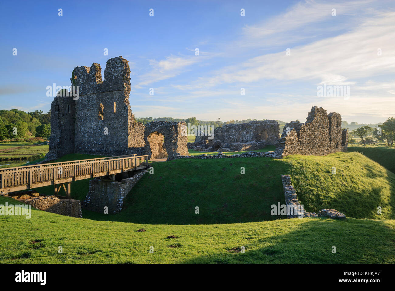 Ogmore Ogmore Castello sul mare Southerndown Mid Glamorgan (Glamorgan Heritage Coast) Galles Foto Stock