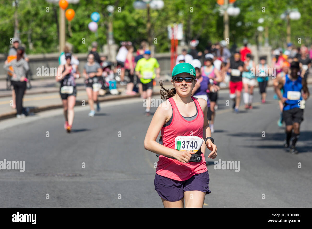 Guide di scorrimento in corrispondenza della Maratona di Ottawa Foto Stock