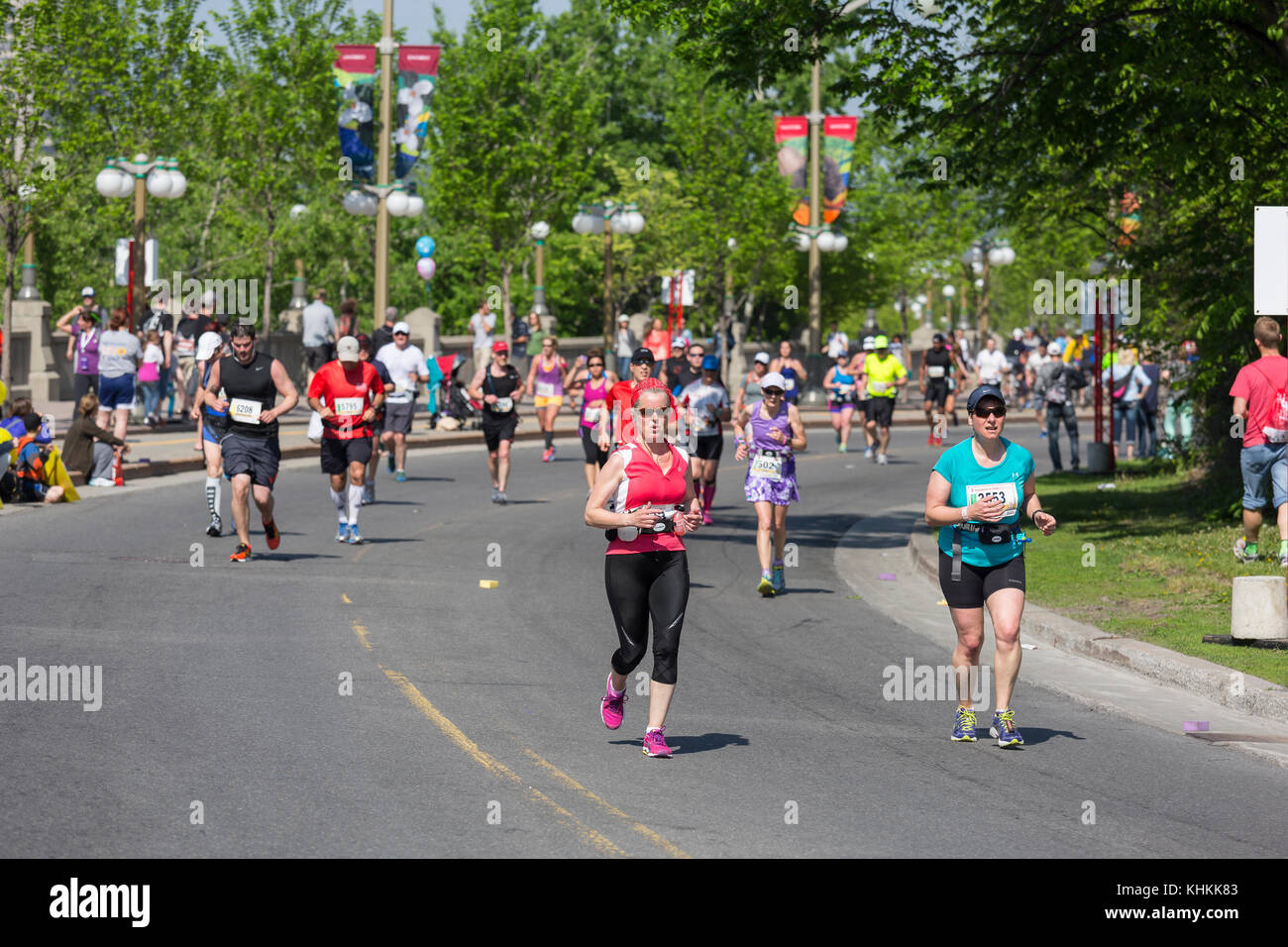 Guide di scorrimento in corrispondenza della Maratona di Ottawa Foto Stock