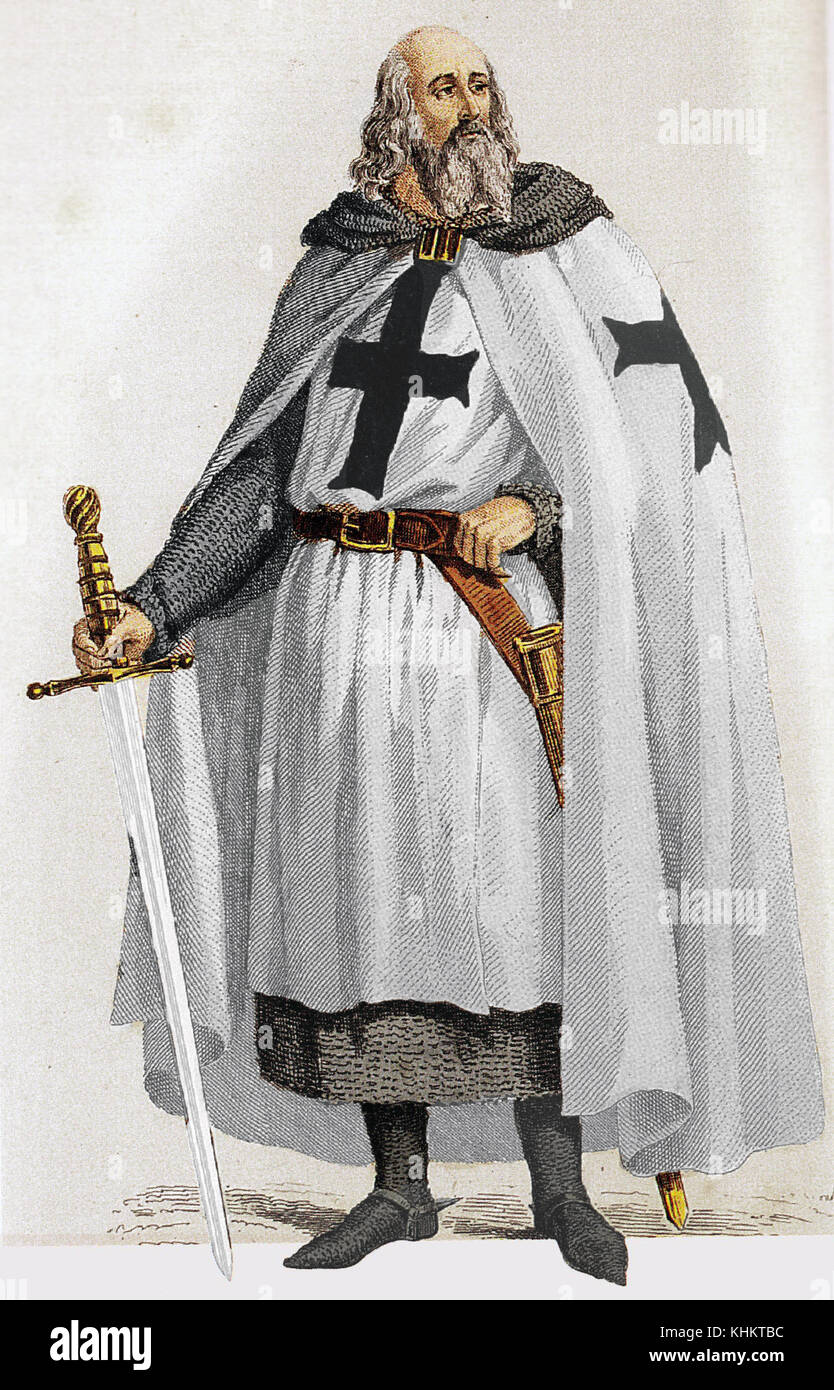 Jacques de MOLAY (c 1243-1314) ultimo Gran Maestro dei Cavalieri Templari. Foto Stock