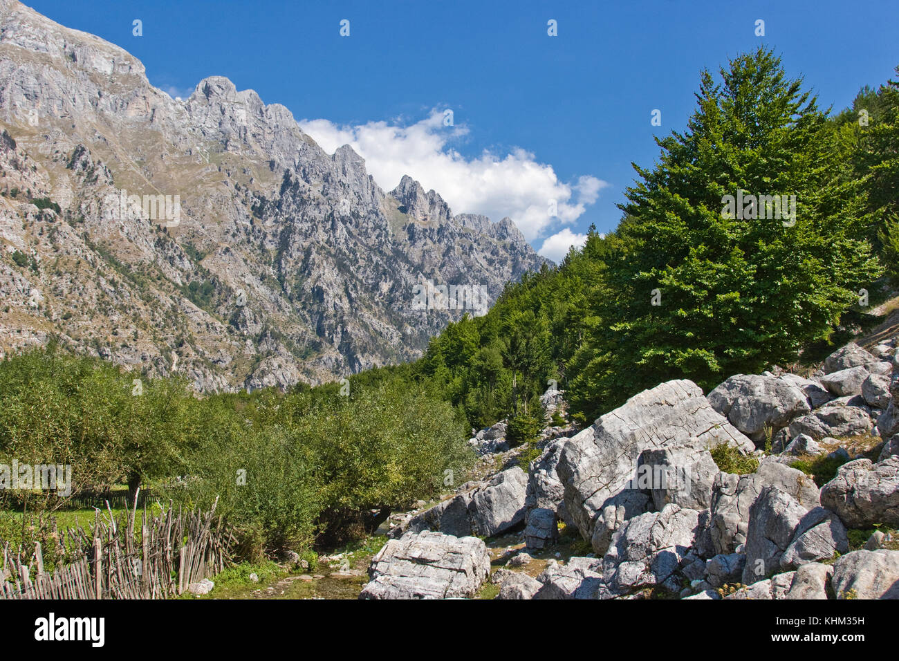 Valbona valle in Albania Foto Stock