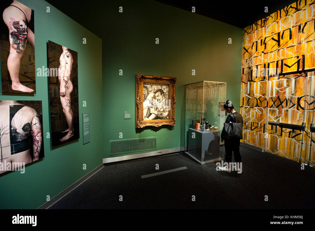 Tatuaggio mostra presso il Museo di Storia Naturale di Los Angeles, Ca Foto Stock