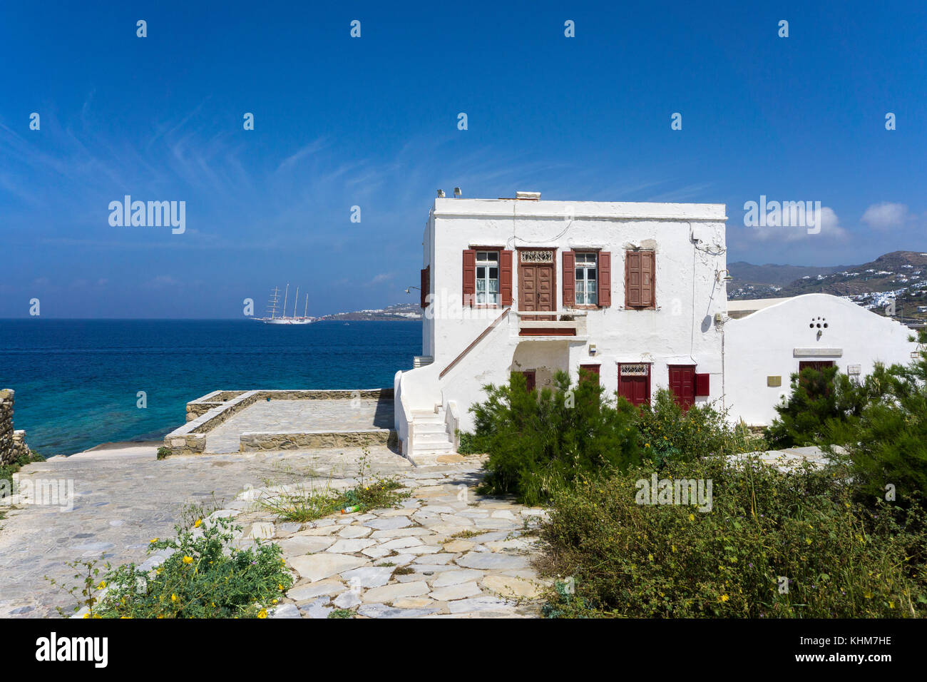 Museo del folklore a Mykonos-town, MYKONOS Isola, Cicladi, Egeo, Grecia Foto Stock