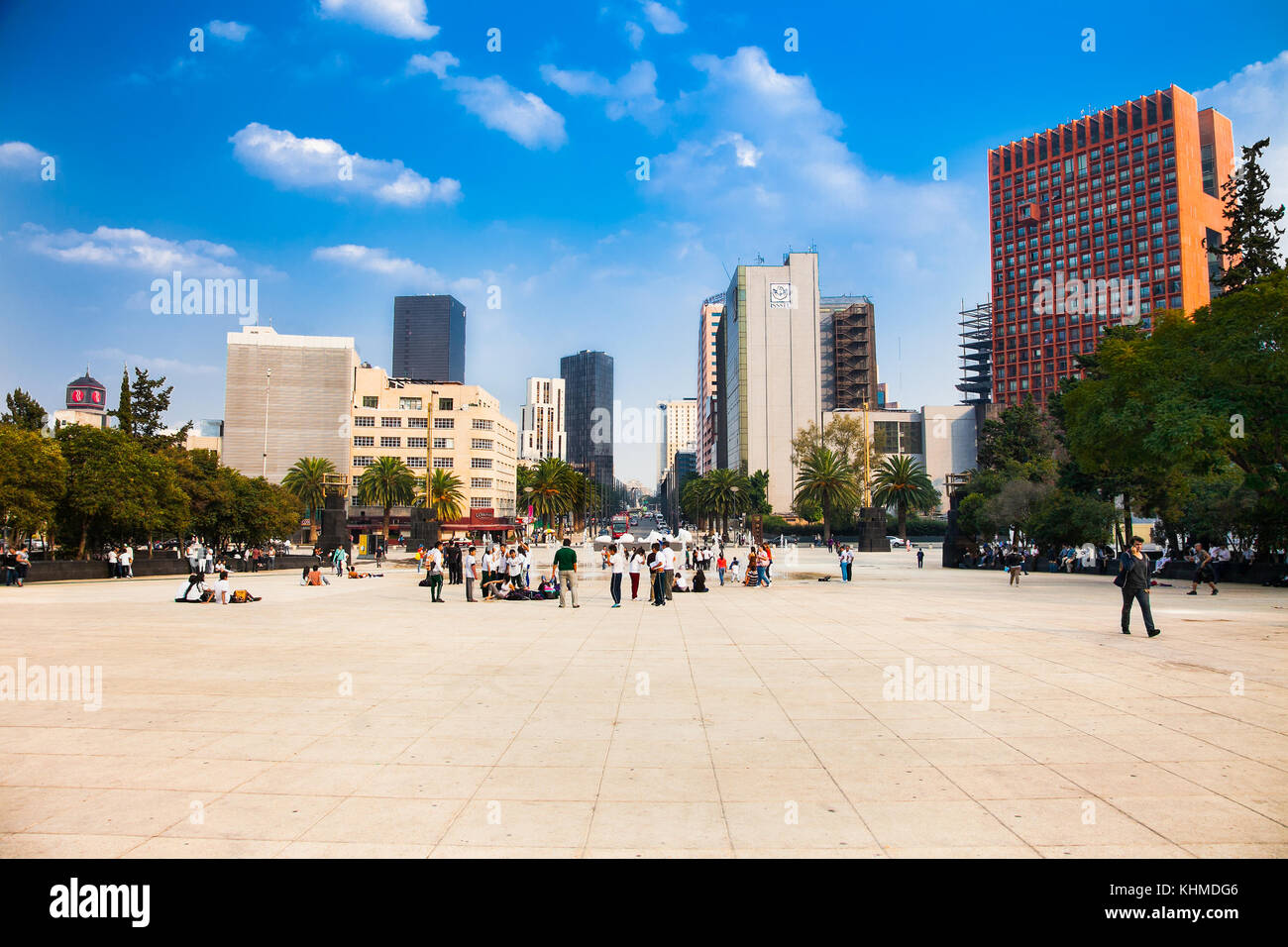 Città del Messico - dicembre 2, 2015; le persone sulla Plaza de la republica in tabacalera su dicembre 2, 2015 a Città del Messico è una città più grande nelle Americhe. Foto Stock