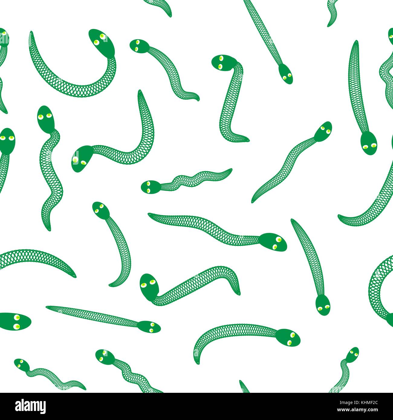 Green Snake seamless sfondo modello animale. attacco strisciando pericolo predator Illustrazione Vettoriale