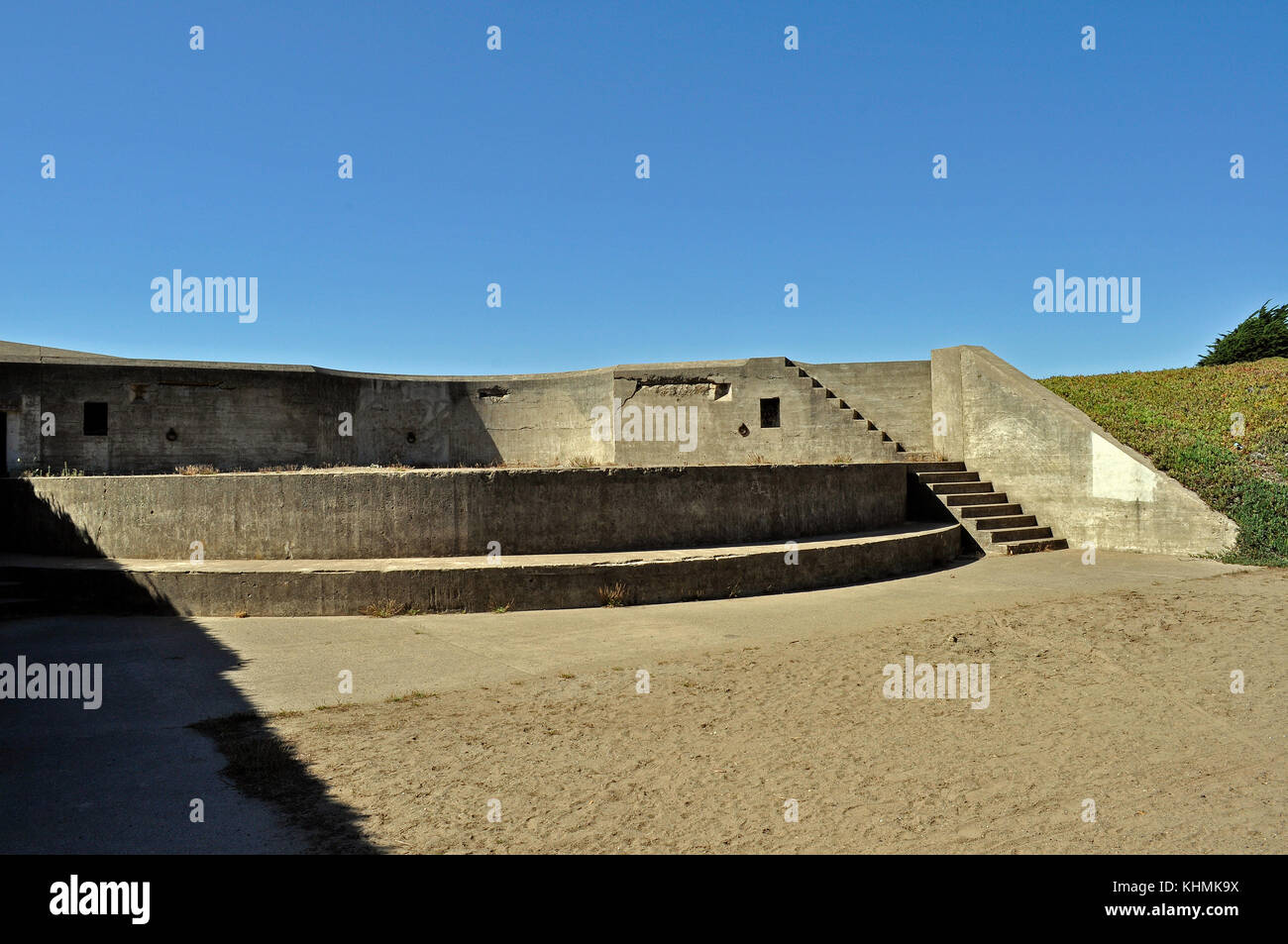 Storico di fortificazione militare, Golden Gate National Recreation Area, San Francisco, CA Foto Stock