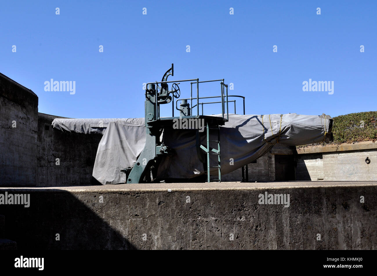 Batteria a pistola, storica fortificazione militare, Golden Gate National Recreation Area, San Francisco, CA Foto Stock